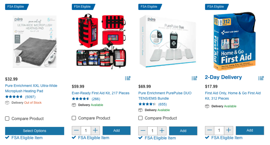 You can find FSA eligible tags on products at Costco.com